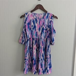 Girls Lilly Pulitzer Purple Ikat Dress XL 12-14 Years